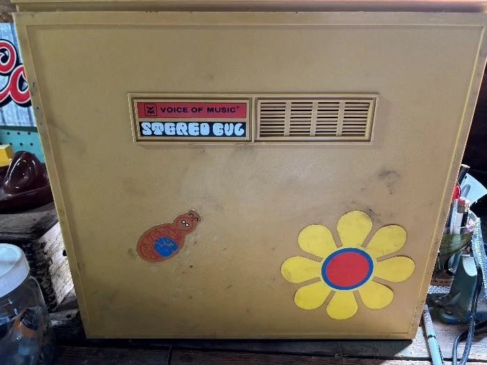 Tocadiscos sistema estéreo voz de música años 60 "Stereo Bug" funciona. Mid-Century Foto 2 de 4