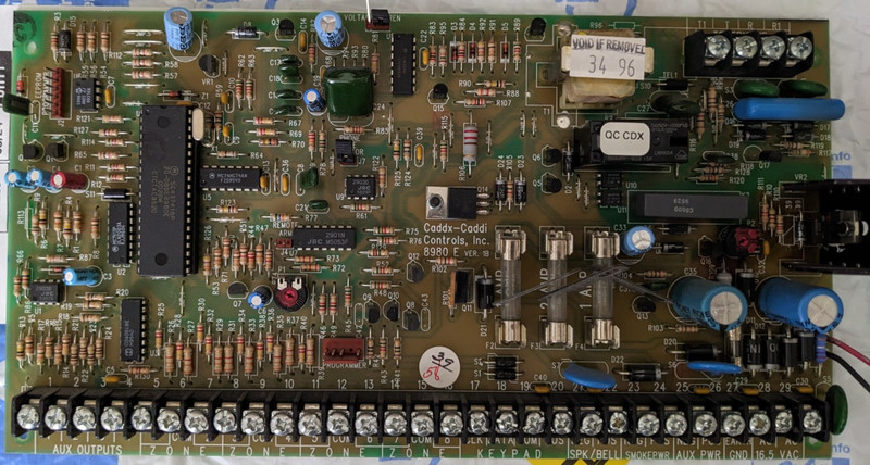 VTG Caddx - Caddi Controls, Inc. 8980 E Ver. 1b Wired Alarm Board (Board Only)