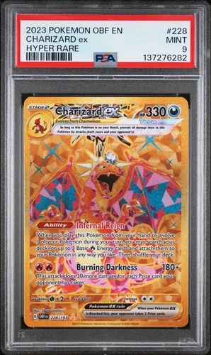 Charizard ex 228/197 SV03: Obsidian Flames Holo PSA 9 Hyper Rare 02125