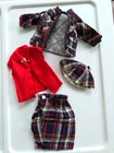 Vintage Tina Cassini doll Smart Sport Hong Kong Skirt Suit Plaid Barbie outfit
