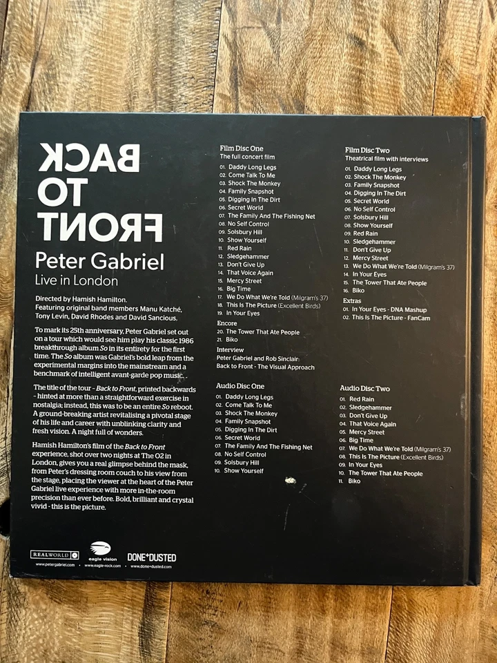 Peter Gabriel - Back To Front (Live In London) - BOX SET - 2 CD / 2 Blu-ray BOOK - Bild 2 von 4