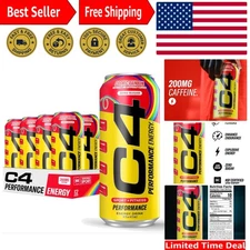 Cosmic Rainbow C4 Performance Energy Drink | Zero Sugar, 200mg Caffeine, 12 Cans