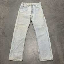 Vintage Levi's Jeans Men 31x30 505 Straight Leg Light Wash Orange Tab 70s 80s