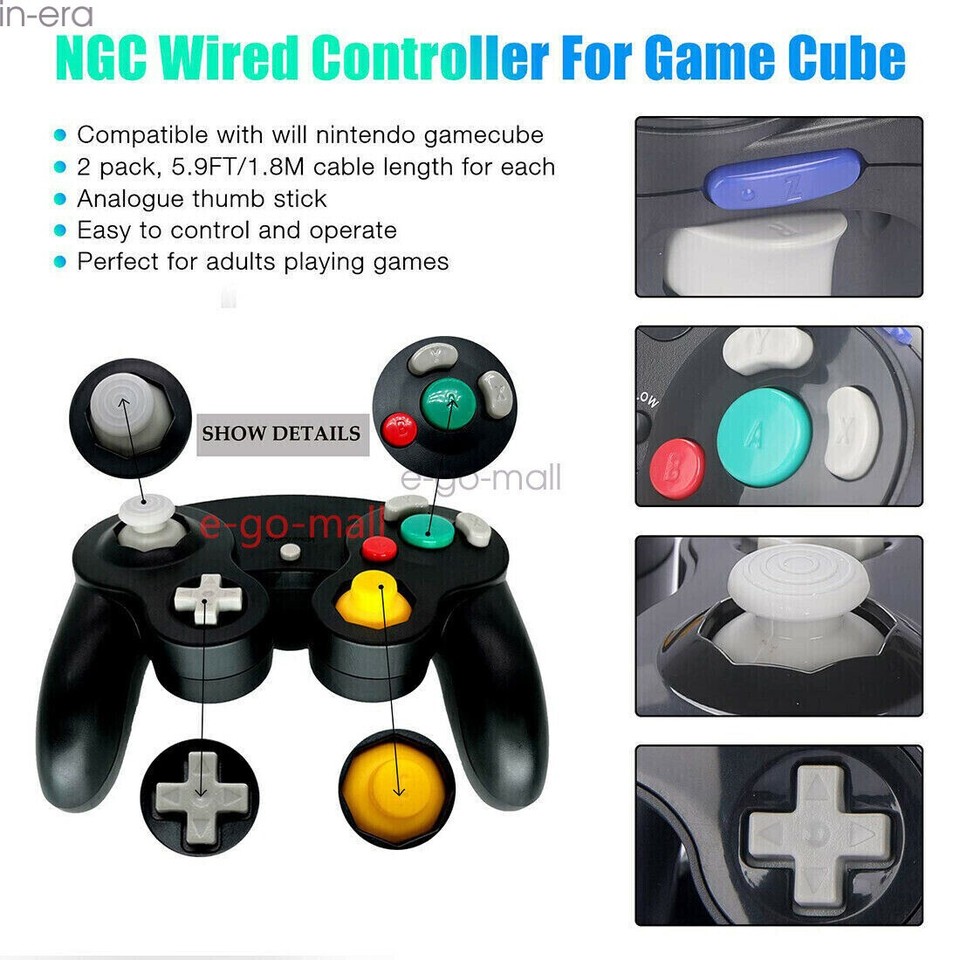 Gamecube Controller Ebay Classic Wired Controller Gamecube NGC Compatible with Nintendo Gamecube ...