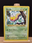 Pokemon TCG 1999 WOTC Base Set Shadowless Weedle 069/102 - Heavy Play
