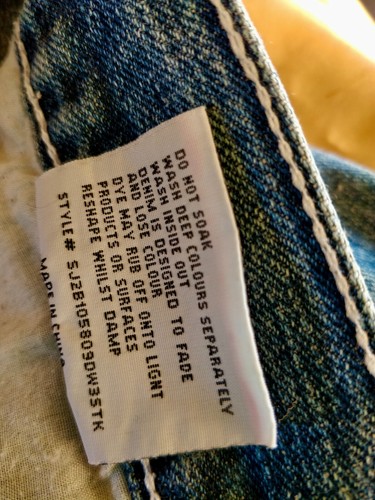 Jeans denim Smith & Jones ~ uomo ~ vintage ~ gamba dritta W30 L32 - abbigliamento autentico - Foto 16 di 16