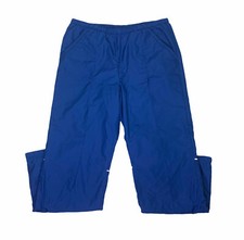 Nike Windbreaker Blue Lined Sweatpants Track Athletic Pants, Women s S 4-6