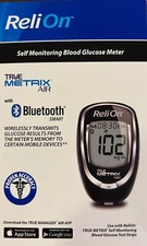 New Reli On TRUE METRIX Air Self-Monitoring Blood Glucose Meter Bluetooth Smart