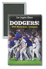 LA Times 2024 World Series LA Dodgers Champions 2" x 3" Refrigerator Magnet