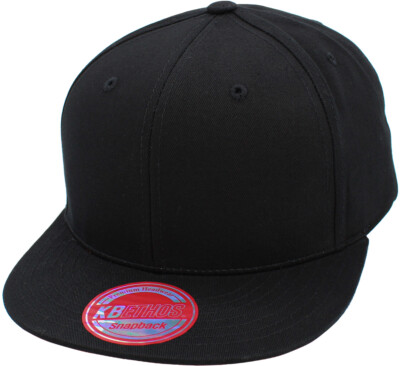 Colored Underbrim Snapback Blank Solid 100% Cotton Adjustable Hat