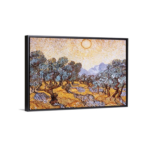 Stampa su Carta su tela o Quadro su tela o con Cornice Van Gogh The Olive Trees - Picture 8 of 9