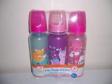 Gentle Steps 9 oz baby bottles with spoon pink  New