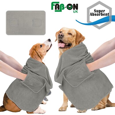 Dog Bath Towel Dry Cloth Super Absorbent Soft Fast Drying Pet Towels  Scrubber UK