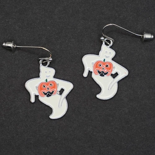 White Ghost Earrings - Costume Jewelry