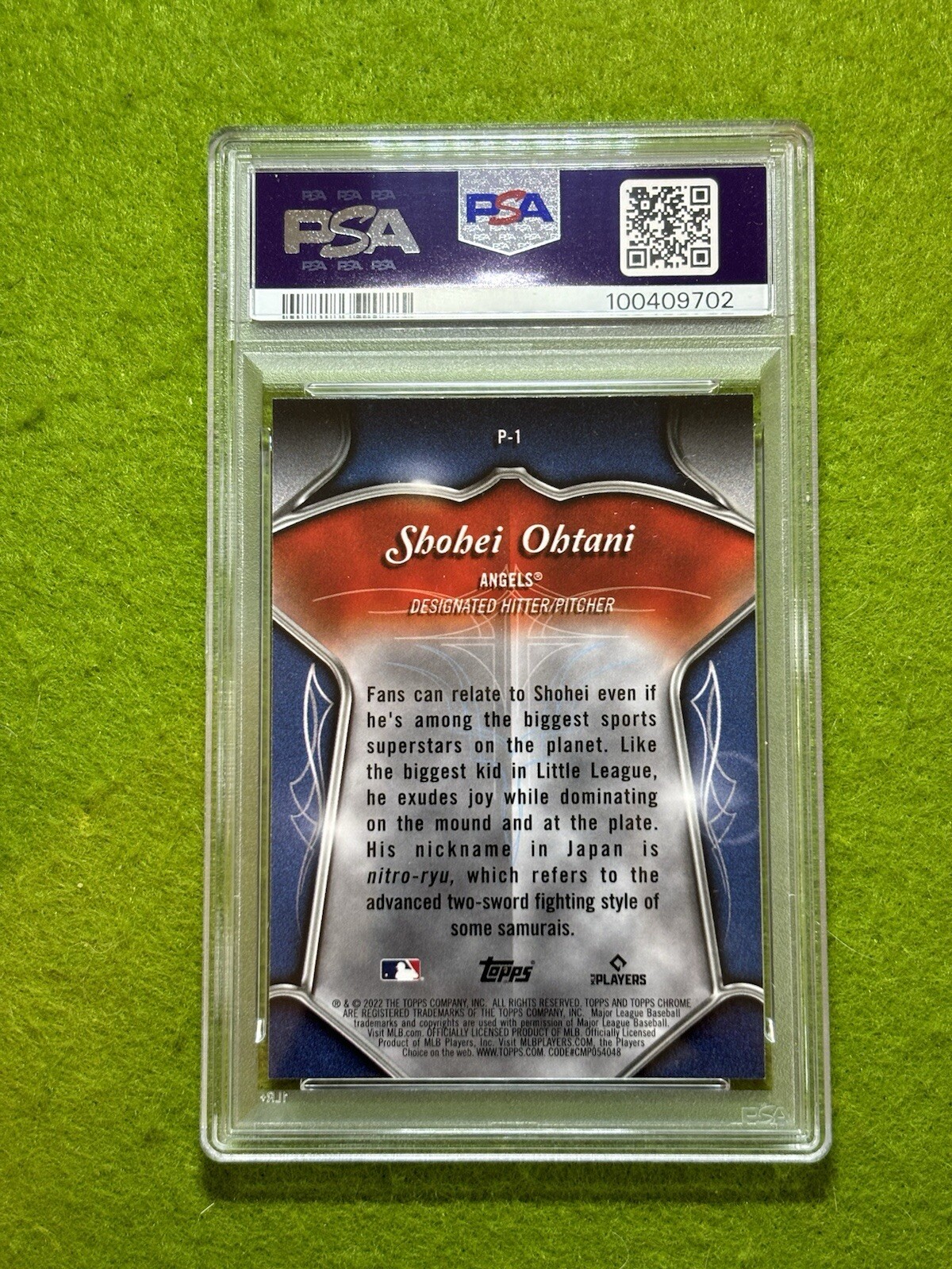 Shohei Ohtani PSA 10 WHITE SPARKLE PRIZM REFRACTOR GRADED CARD 2022 Topps Chrome view 9