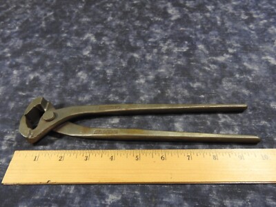 Vintage Diamond GG 010  10'' End Cut Nippers Farrier Tool Made In USA