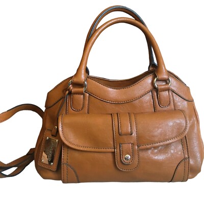 Relic Tan Faux Leather Satchel Bag w/ shoulder strap