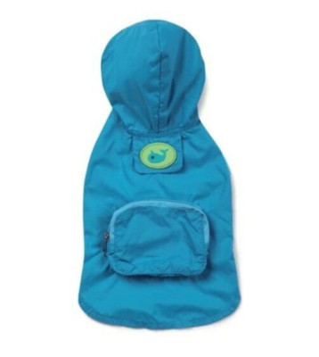 Zack and Zoey Stowaway Rain Jacket, Dog Coat that Zips into a Pocket, Large Pet