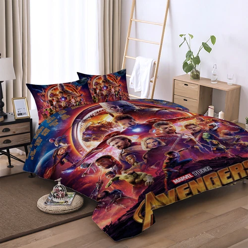 Avengers Marvel Quilt Cover Duvet Cover Bedspread Bedding Set Single King Size - Picture 7 of 14