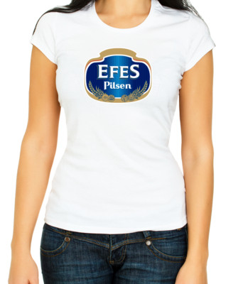 Efes Pilsen türkisches Bier, 3/4 kurzarmiges Damen-T-Shirt E052