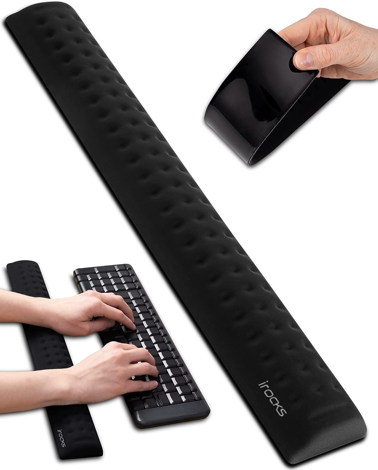 Memory Foam Keyboard Wrist Rest with Non-Slip Base for Pain Relief