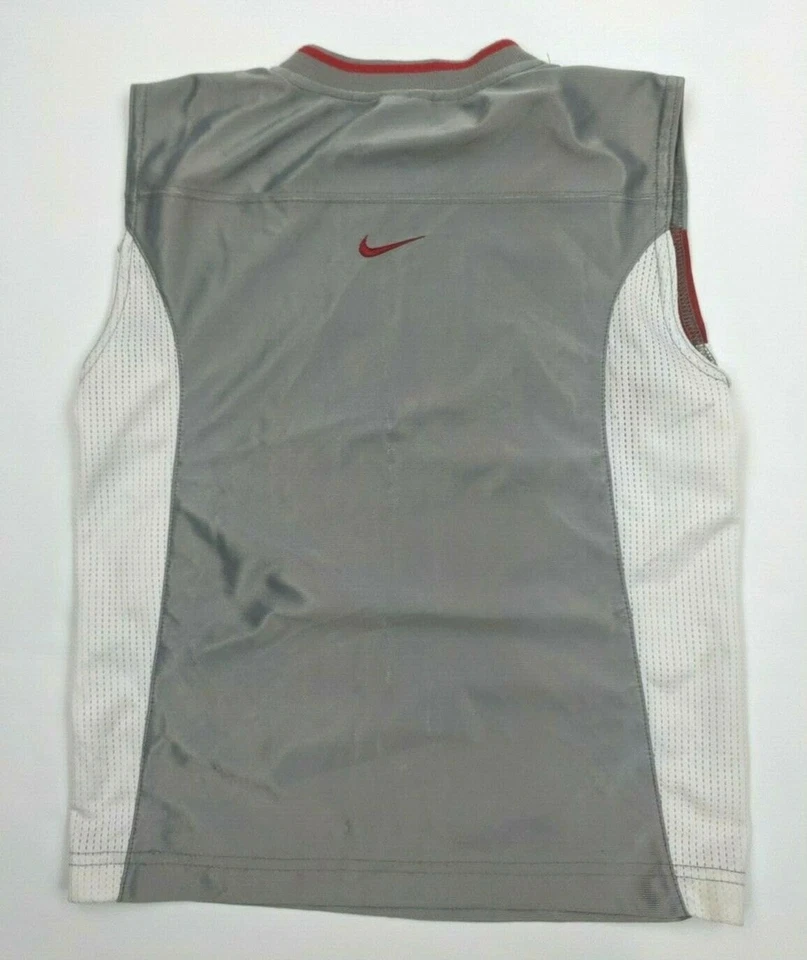 Vintage Y2K Nike Athletics Kids Silver Tag Embroidered Jersey Muscle Shirt 5 - Image 4 of 4