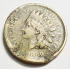 1859 P Indian Head Cent Penny  *VG  - VERY GOOD DETAILS*  *FREE SHIPPING*