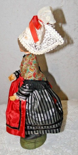Doll Handmade Santon ancien Provence habillé FEMME porteuse de seau 30cm S280 - Picture 4 of 7