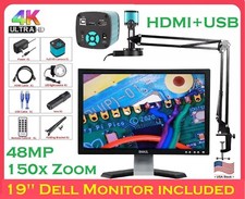 Digital Image Video Electronic Microscope HD Camera USB HDMI 4K 48MP 1080P 150X