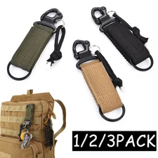 Tactical Outdoor Keychain Hook Molle Webbing Backpack EDC Carabiner Belt Clip US