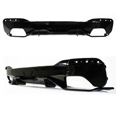 Diffusor für 5er BMW G30 G31 G36 M Performance Paket Heckansatz Schürze Schwarz