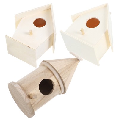 3 Pcs Diy Vogelhaus Kit Vogel Box Hinterhof Vogel Pflege Lackierbar Vogelhaus