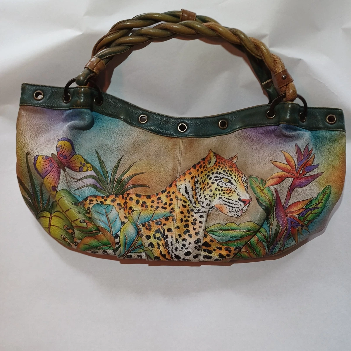 Anushka Leopard in Paradise Large Hobo Handbag Rare retired 2016
