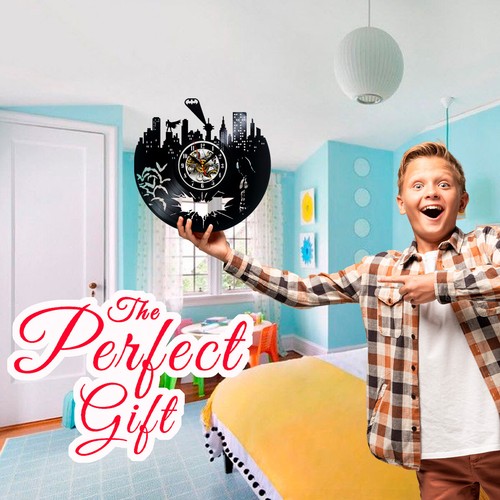Batman Vinyl Wall Clock Records Decor Gift Christmas Birthday Holiday - Picture 3 of 5
