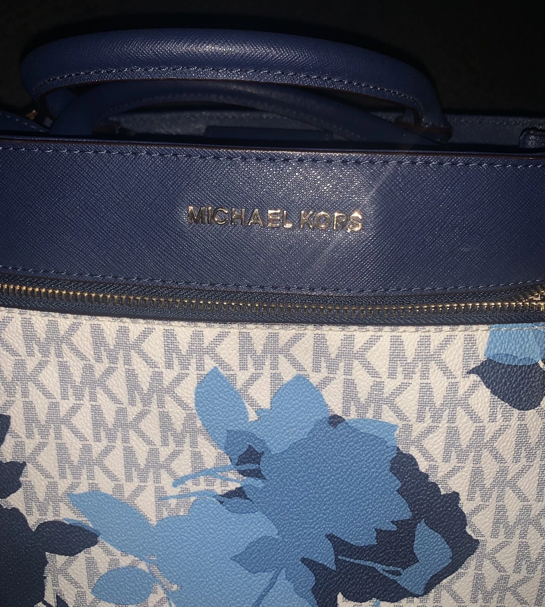 Michael kors blue floral best sale purse