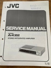 JVC A-K22 Stereo Integrated Amplifier Original Service Repair Manual