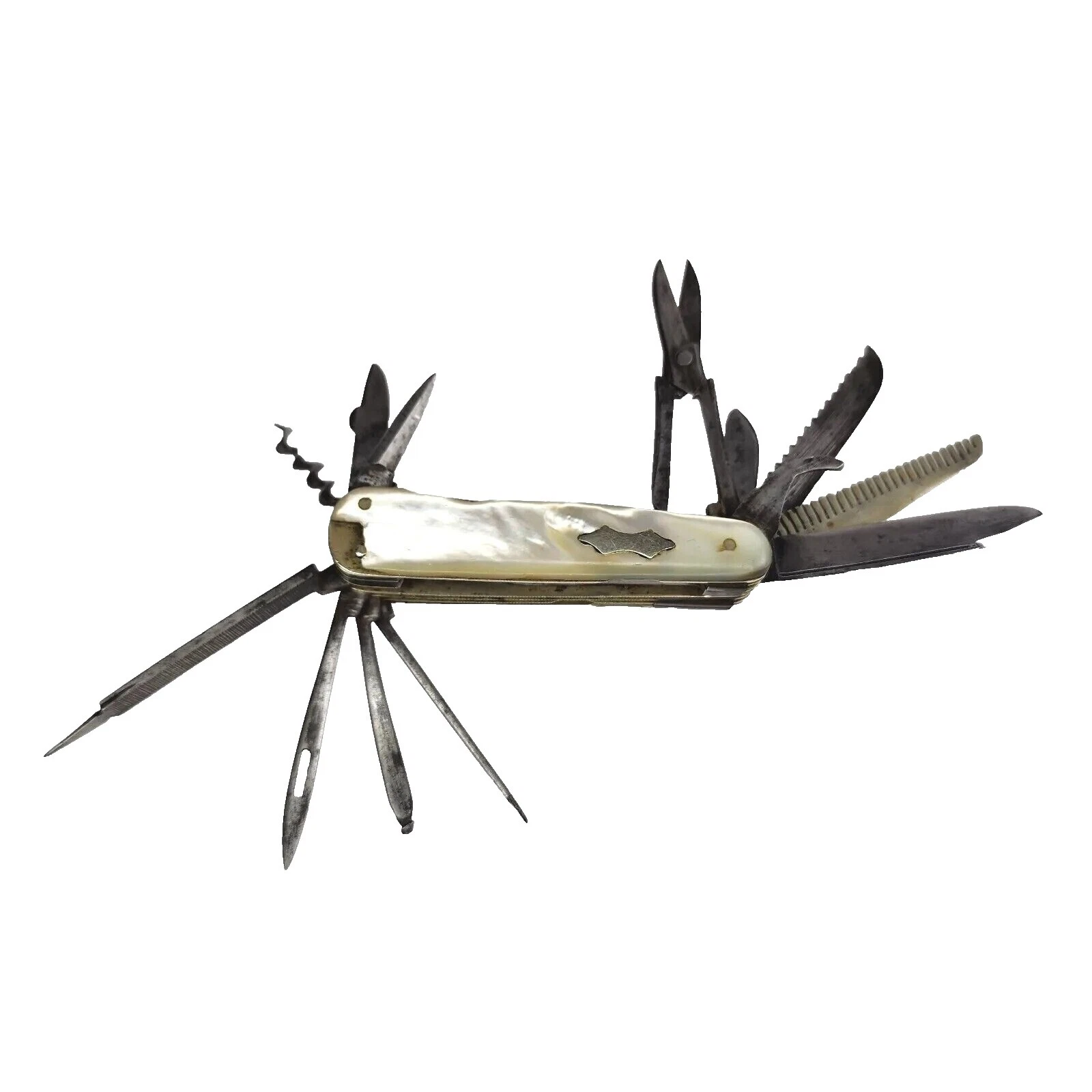 Tijeras Mango Shell cuchillos plegables Vintage de colección