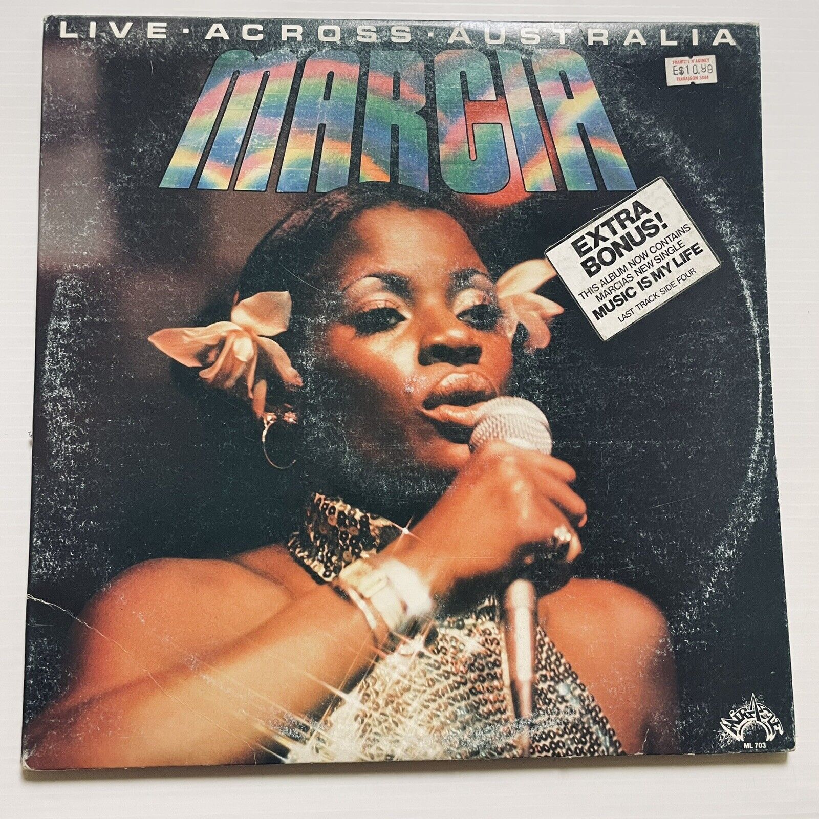 Marcia Hines Live Across Australia Vinyl Record 2x 12” 33 RPM ML-703 Wizard 1978