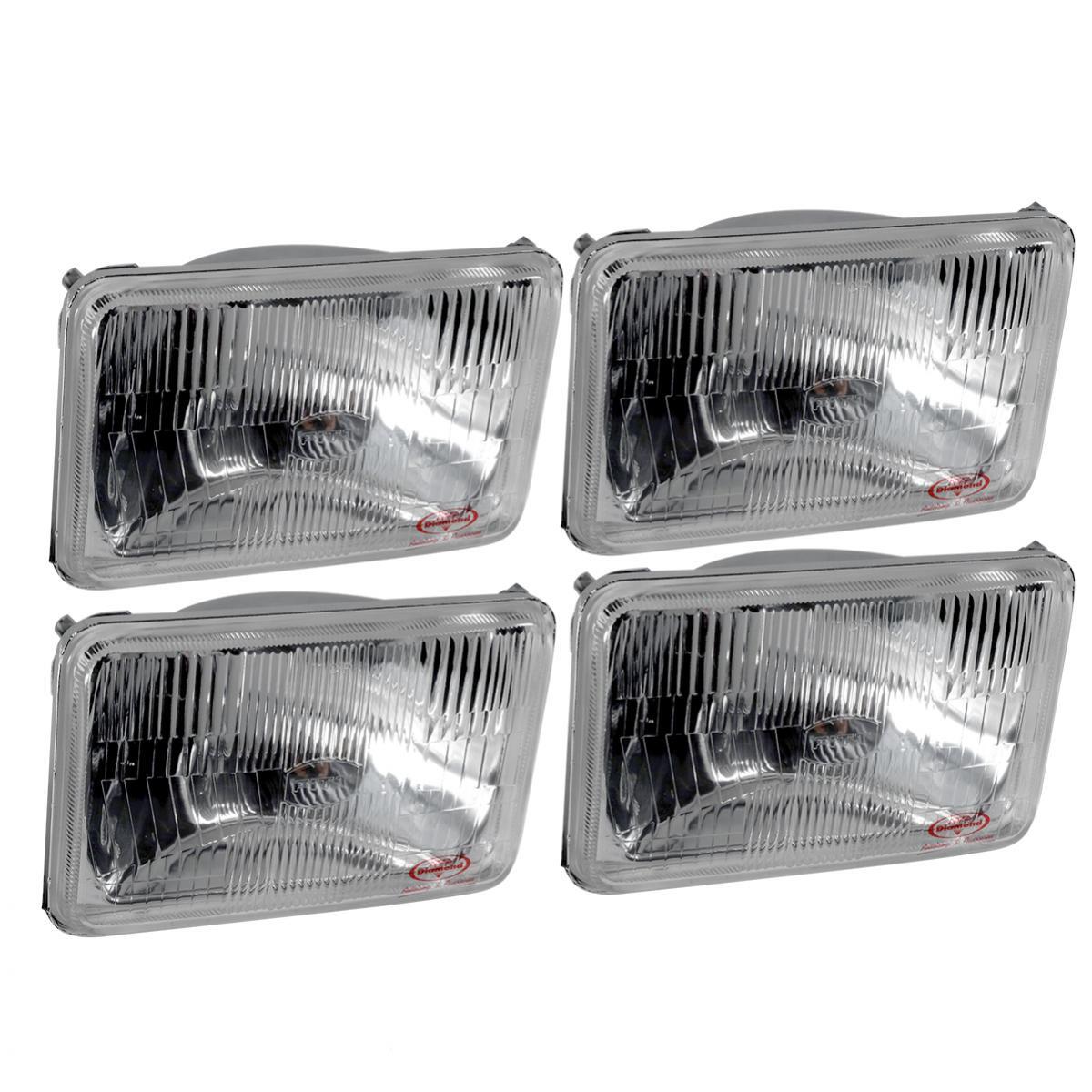Front Headlights Lamp 4PCs H4 For Nissan J18 Datsun 720 Pickup