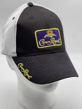 Crown Royal Black White Adjustable Strap Back Ball Cap