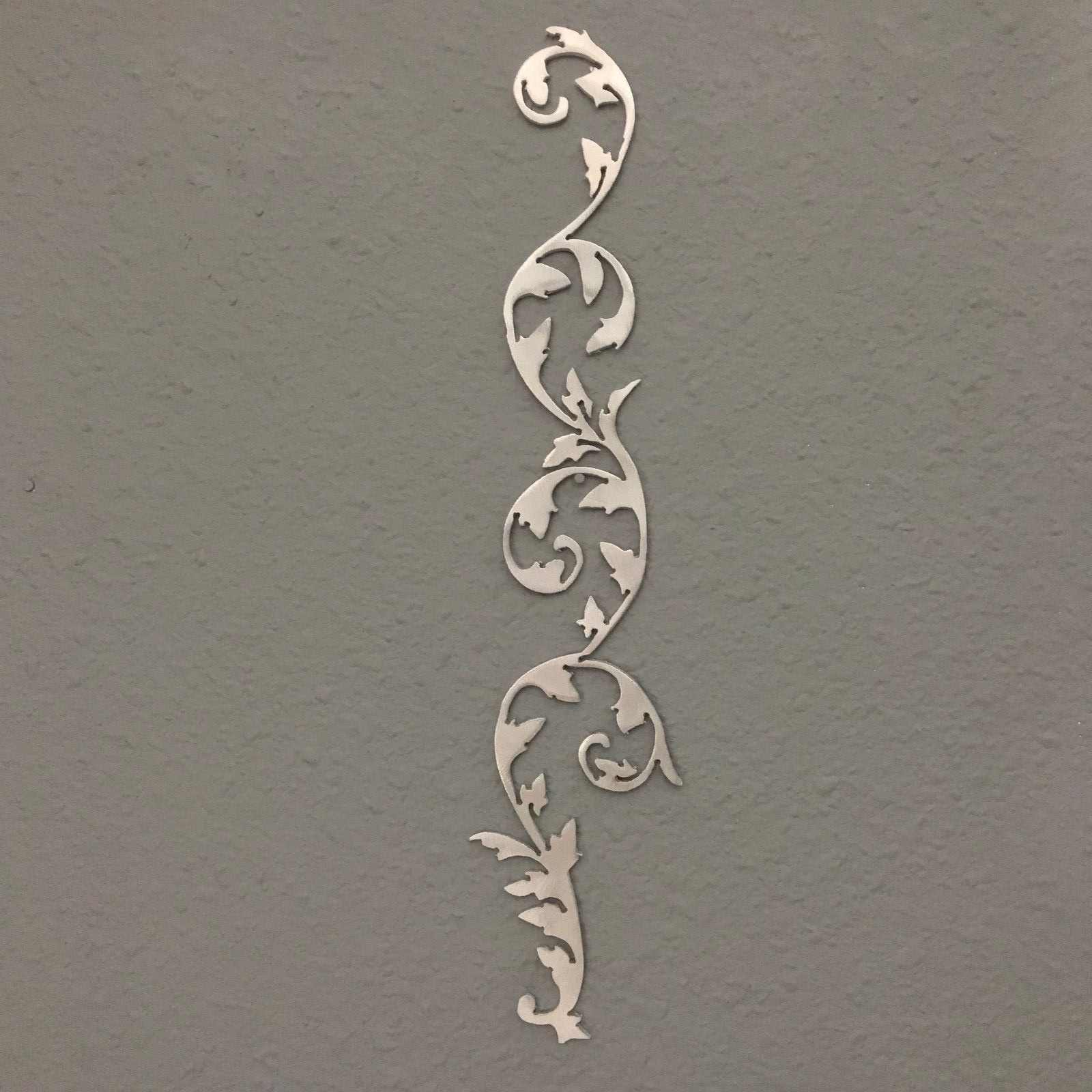 Leaf Vine Metal Wall Art Decoration Skilwerx 12 X 3 Modern Floral 16 eBay