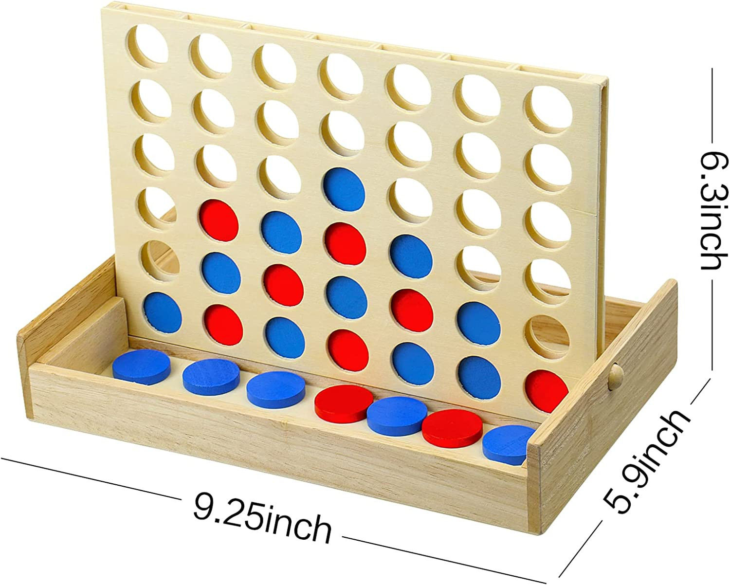 Wood Connect Board Game for Kids and Adults TRAVEL SIZE