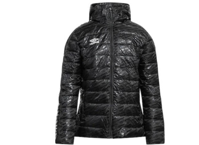 Umbro Men's FullZip Down Parka Jacket with Removable Hood. SIZE LARGE-BLACK-NEW.