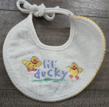 Baby Girl Clothes Nwot Buster Brown Lil Ducky Terry Cloth Baby Bib