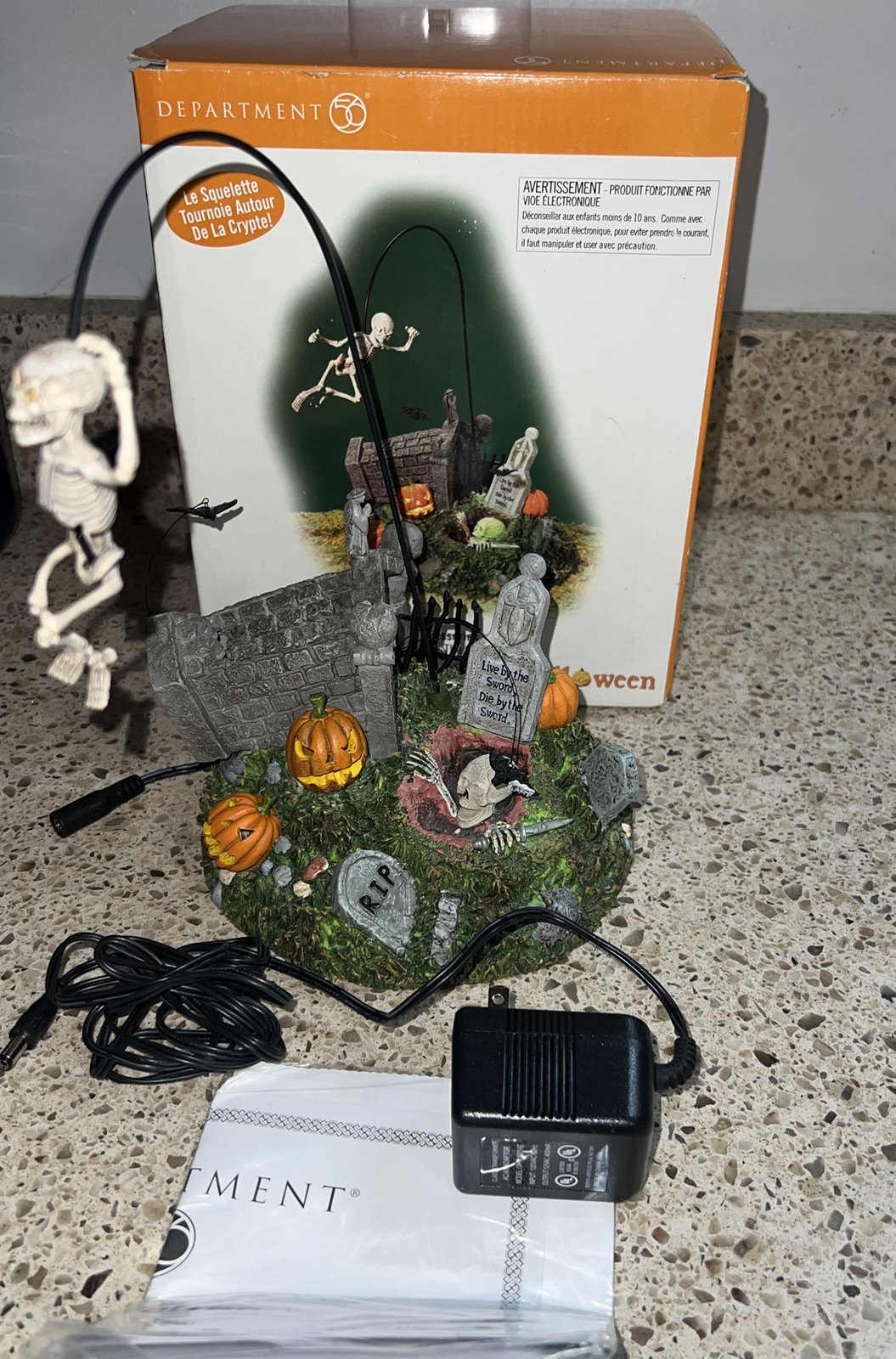 Dept 56 Halloween Village Escape From the Crypt Skeleton Animated 56. ...