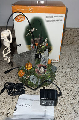 Dept 56 Halloween Village Escape From the Crypt Skeleton Animated 56.53160 W Box