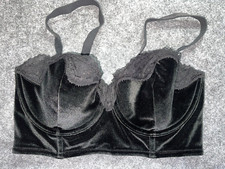 Victoria's Secret Dream Angels Lined Strapless Bandeau Bra Black 34D Velvet