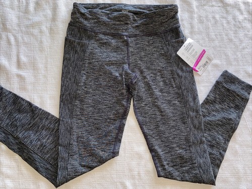 Athleta Girl Black Heather School Day Ribbed Tight Pants NWT Sz. XL/14 Nwt - Picture 6 of 8
