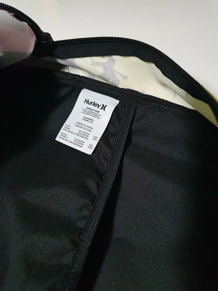 HURLEY BACKPACK MULTICOILOURED RAINBOW FLORAL BRIGHT 45CM TALL - image 3 of 4