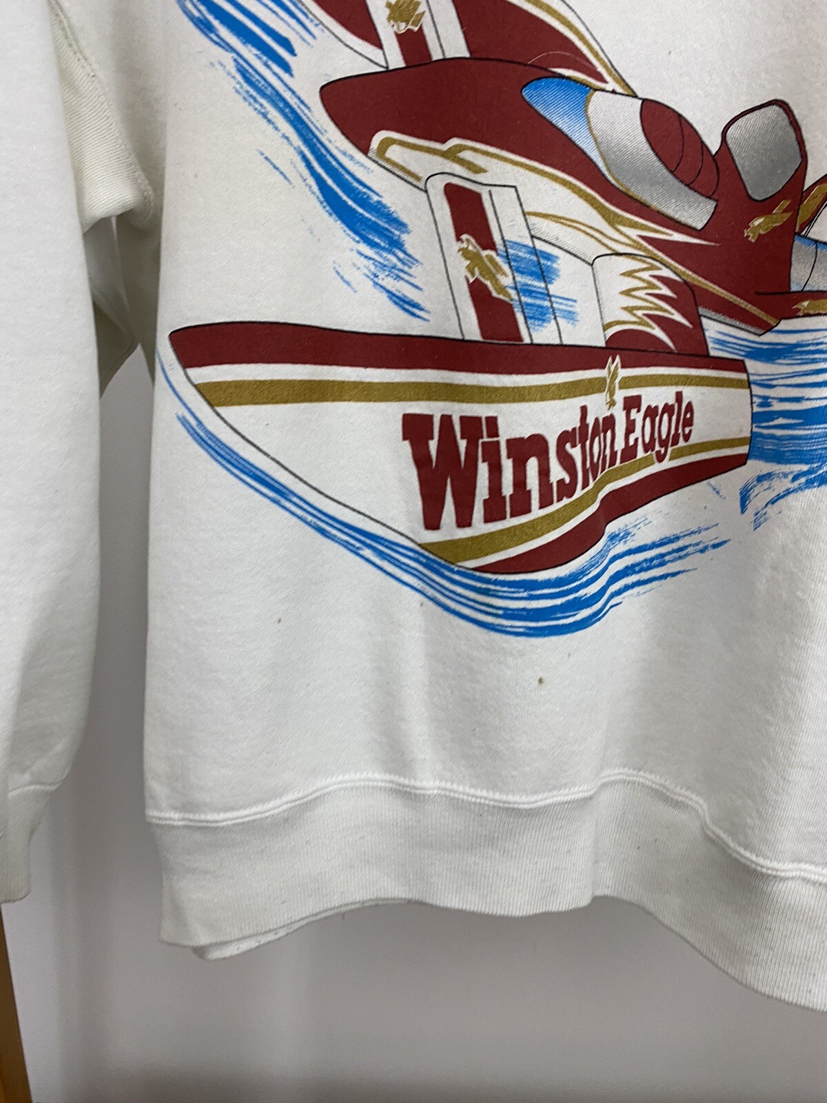 VTG Winston Eagle Hydroplane Racing AOP All Over Print Sweatshirt Size M RARE image 4